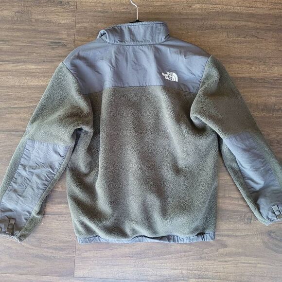 The North Face Denali PolarTec Boys Size Large Jacket Blue Green Zip Front - Picture 2 of 8